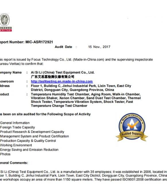 Bureau Certification